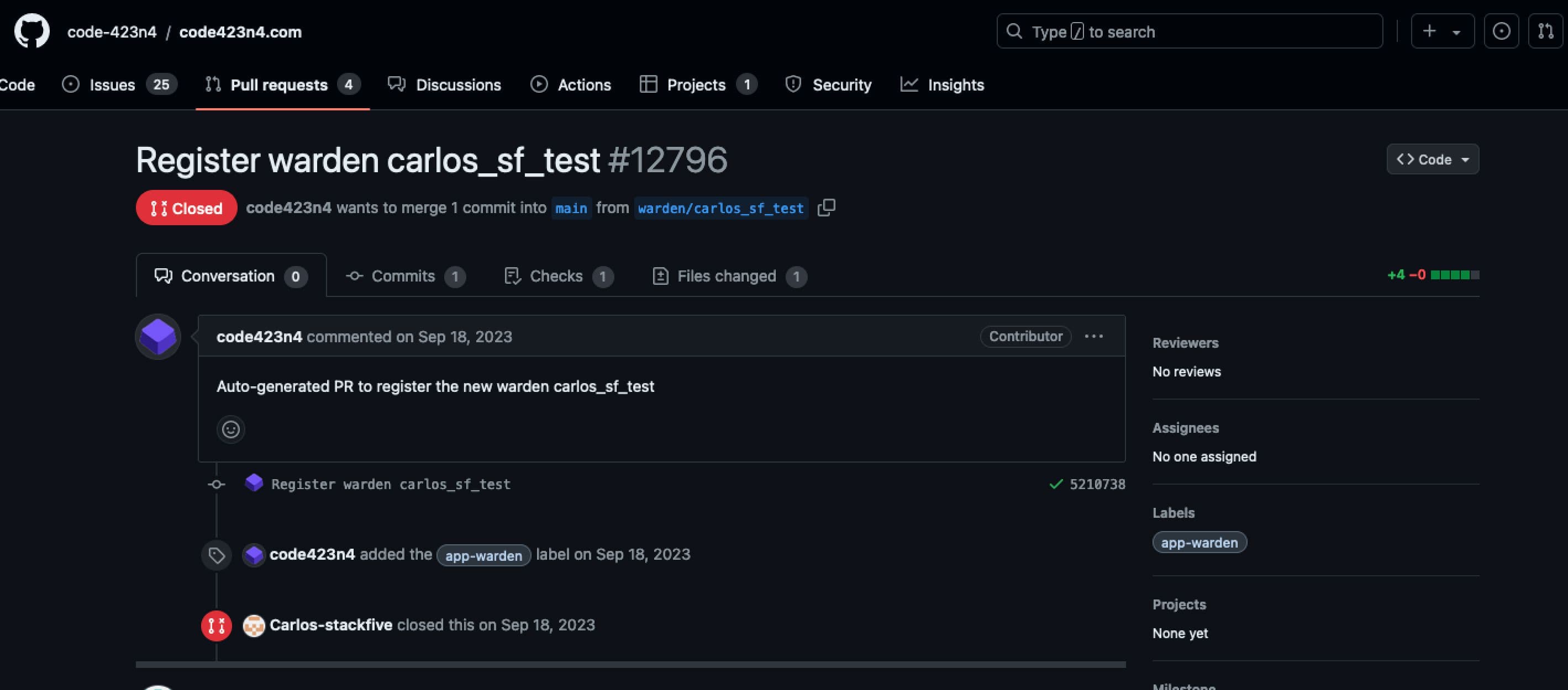 Old established process of warden registration.
